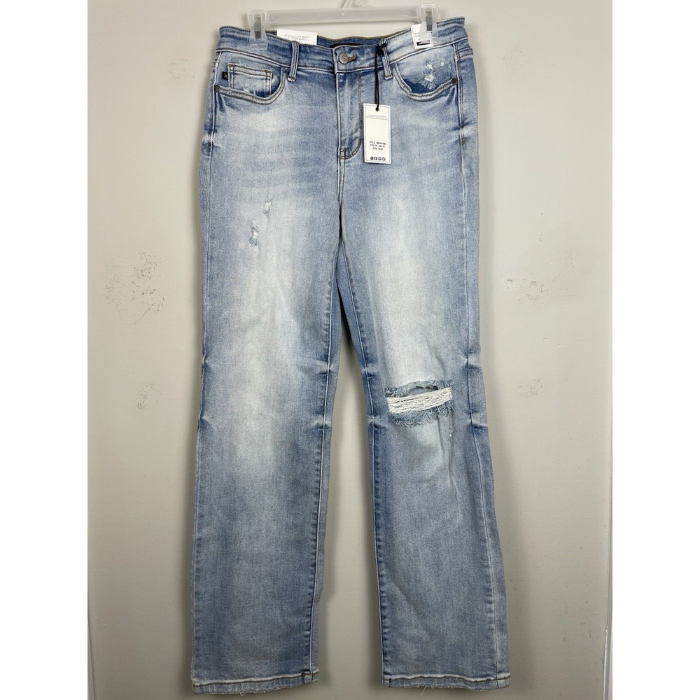 NEW Judy Blue Straight Fit Jeans Womens 9/29 Blue Stretch Mid Rise J882451MD - Picture 2 of 9